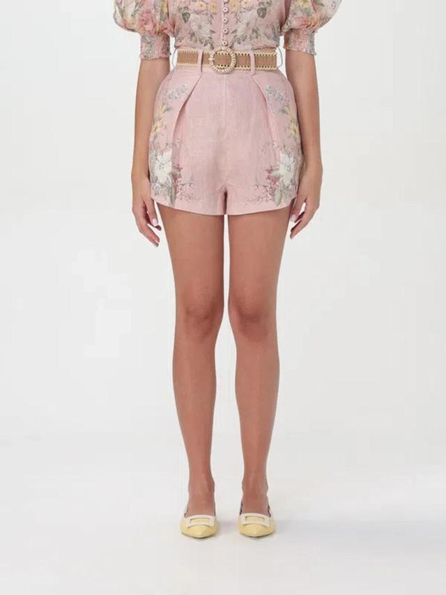 ZIMMERMANN Short  Woman Color Pink In Multicolour Product Image