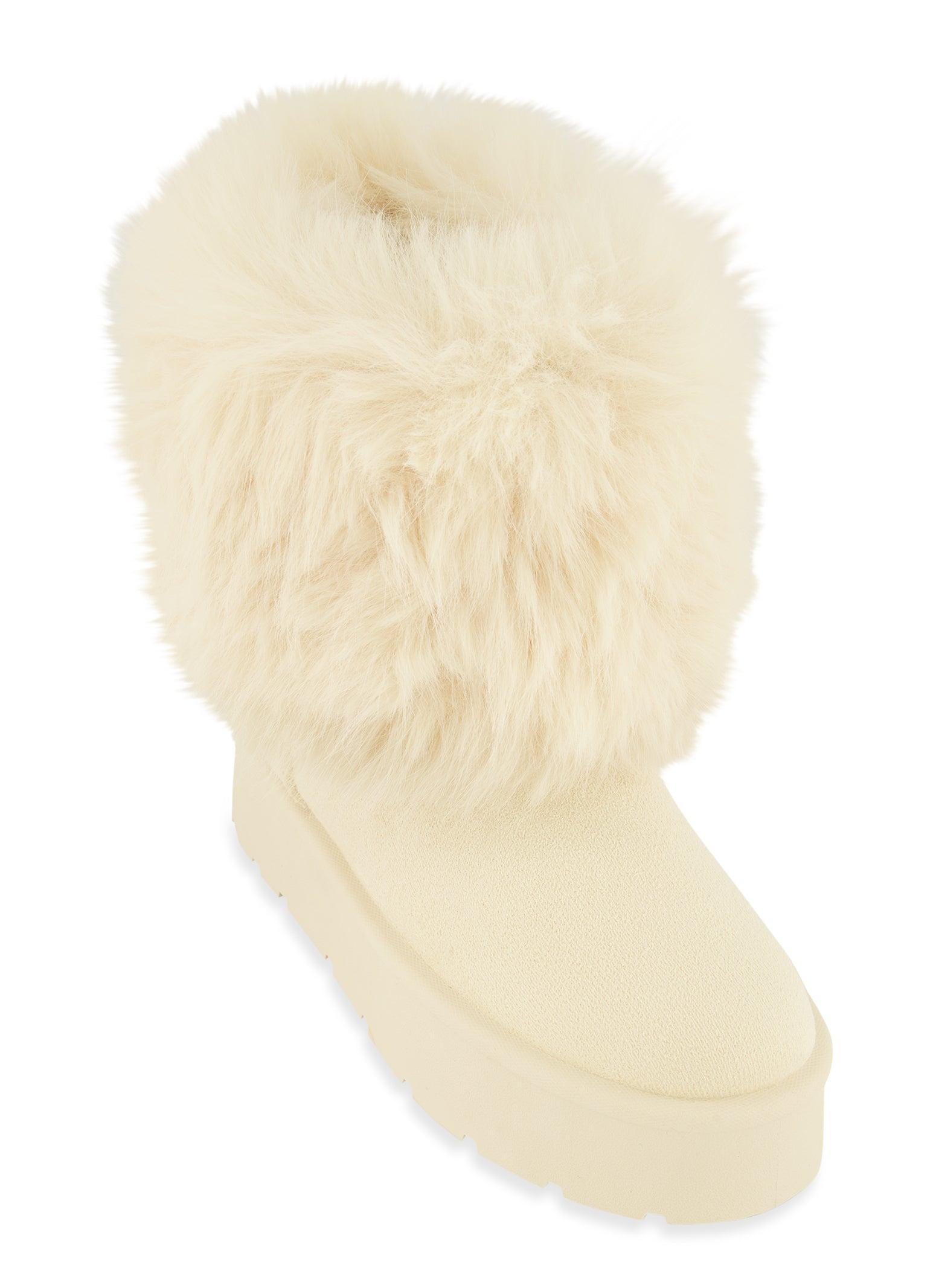 Womens Faux Fur Platform Boots Product Image