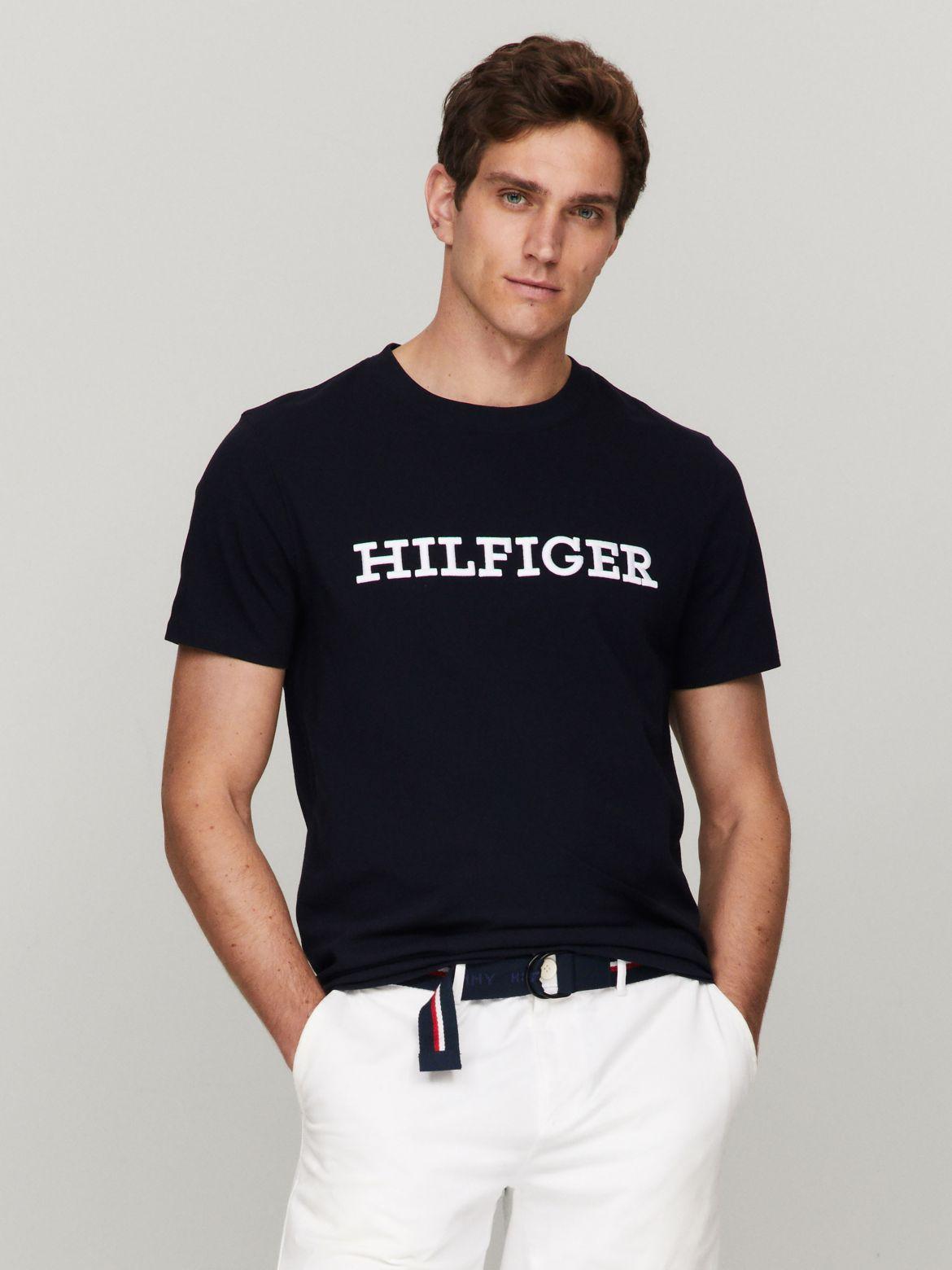 Tommy Hilfiger Men's Embroidered Monotype Logo T-Shirt Product Image