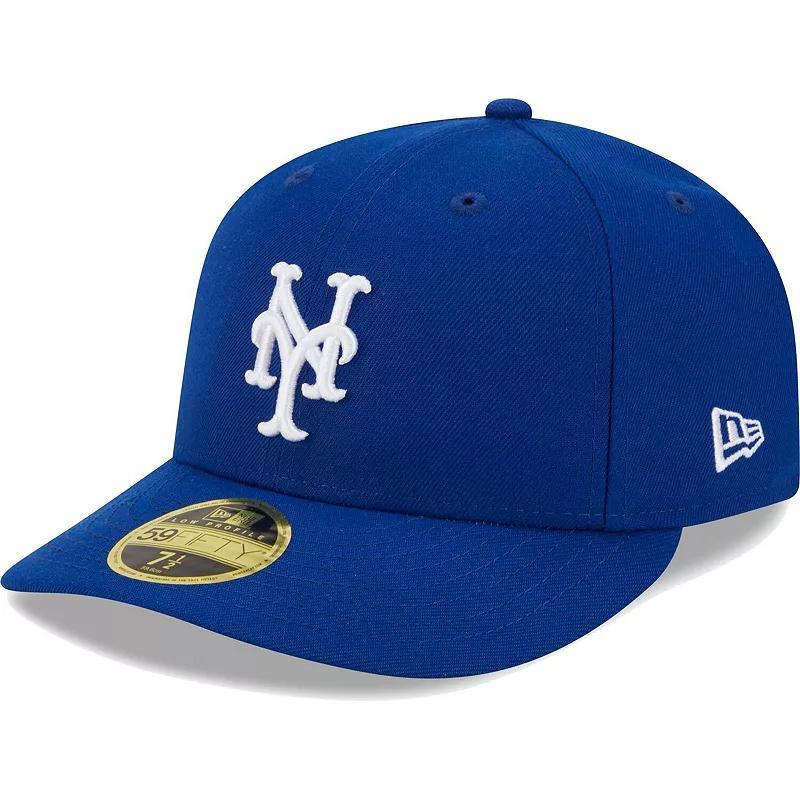 Mens New Era Royal New York Mets White LogoLow Profile 59FIFTY Fitted Hat Product Image