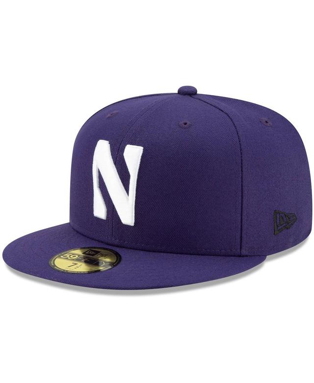 Mens New Era Purple Northwestern Wildcats Primary Team Logo Basic 59FIFTY Fitted Hat Product Image