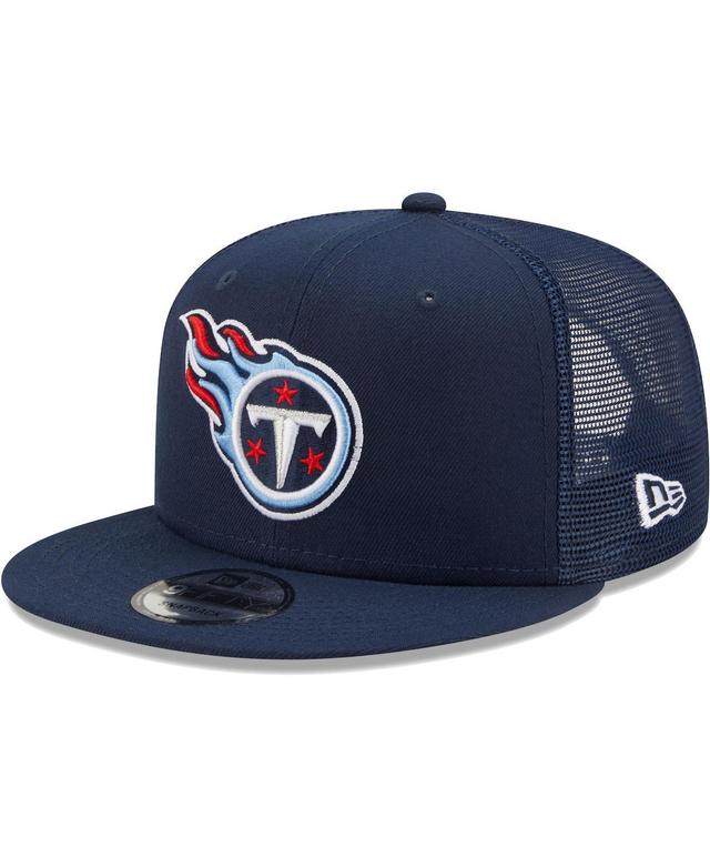 Mens New Era Tennessee Titans Classic Trucker 9FIFTY Snapback Hat, Blue Product Image