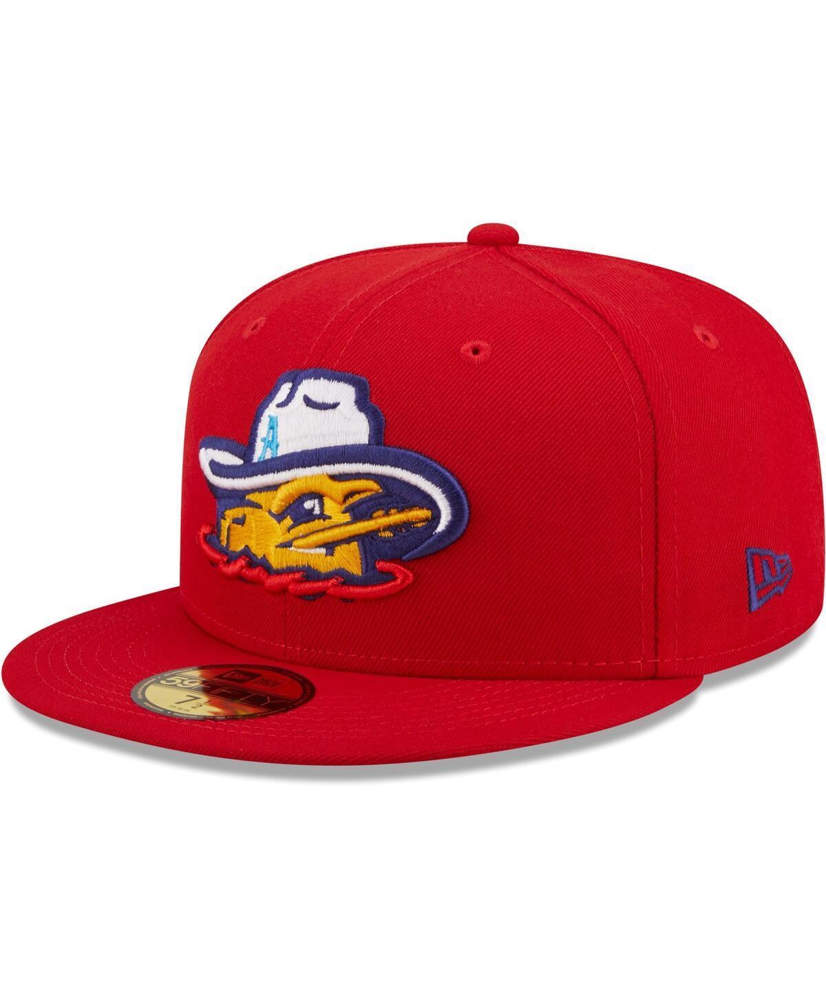 Men's New Era Red Amarillo Sod Poodles Authentic Collection 59FIFTY Fitted Hat Product Image