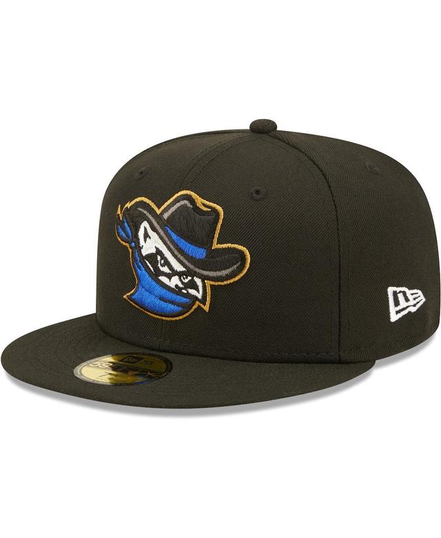 Mens New Era Black Quad Cities River Bandits Authentic Collection Team Alternate 59FIFTY Fitted Hat Product Image