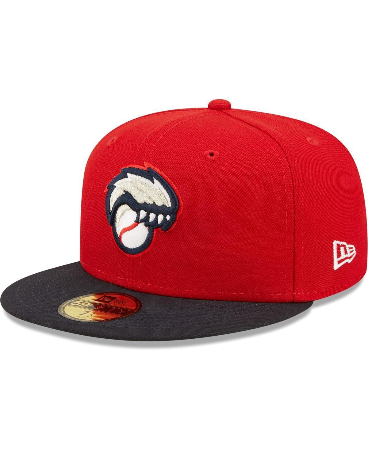 Mens New Era Red New Hampshire Fisher Cats Authentic Collection Team Alternate 59FIFTY Fitted Hat Product Image