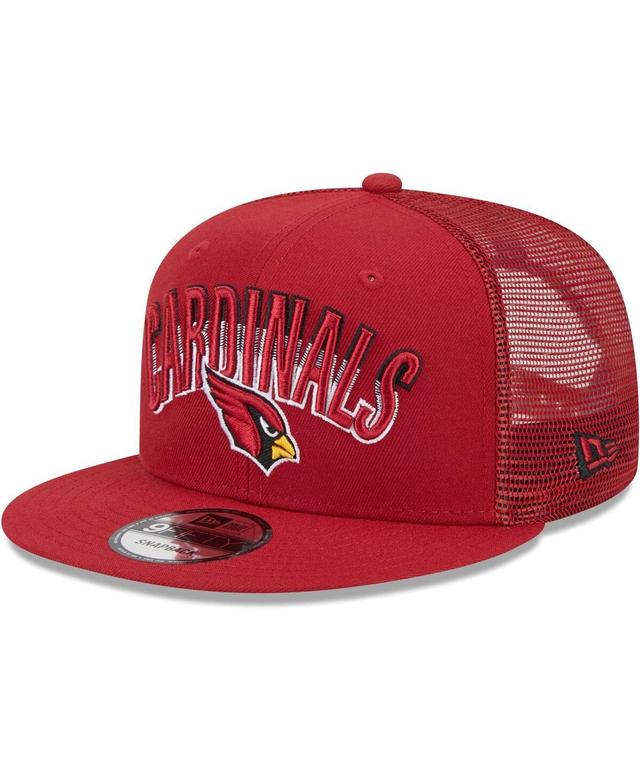 Mens New Era Cardinal Arizona Cardinals Grade Trucker 9FIFTY Snapback Hat Product Image