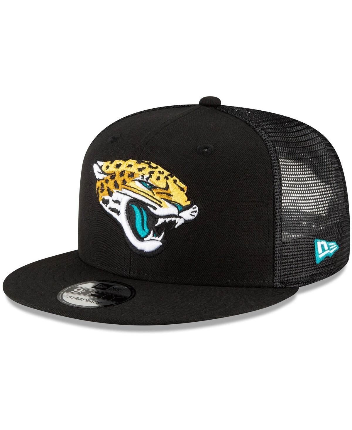 Mens New Era Black Jacksonville Jaguars Shade Trucker 9FIFTY Snapback Hat Product Image