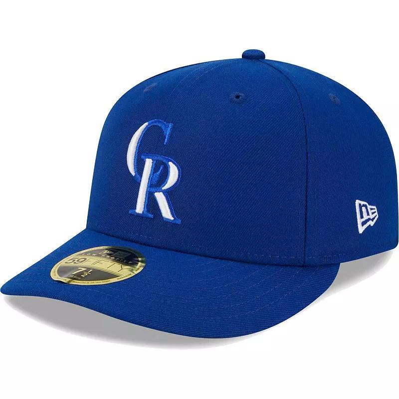 Mens New Era Royal Colorado Rockies White Logo Low Profile 59FIFTY Fitted Hat Blue Product Image