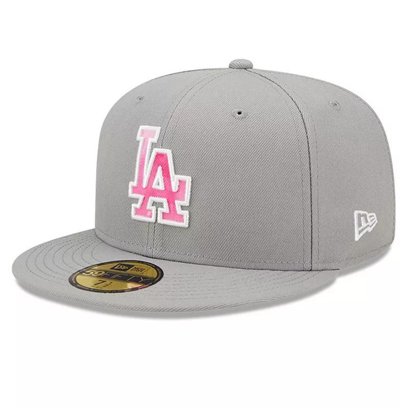 Mens New Era Gray Los Angeles Dodgers 2022 Mothers Day On-Field 59Fifty Fitted Hat Product Image