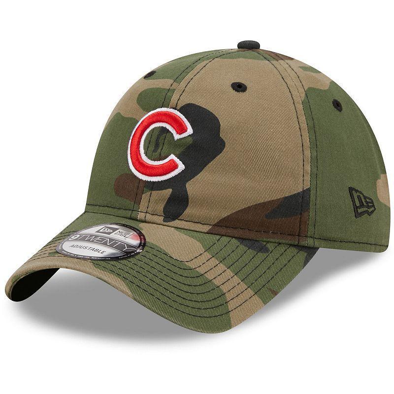 Men's New Era Camo Chicago Cubs Woodland Core Classic 9TWENTY Adjustable Hat Product Image