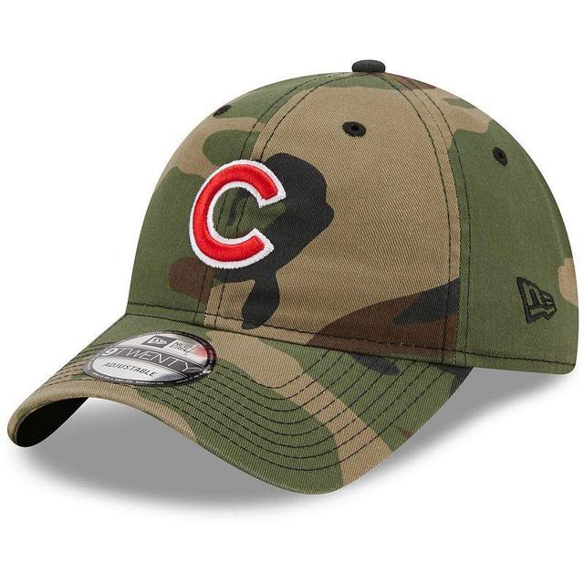 Mens New Era Camo Chicago Cubs Woodland Core Classic 9TWENTY Adjustable Hat Product Image