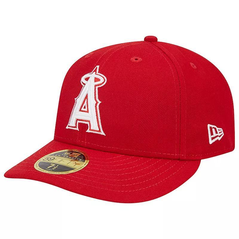 Mens New Era Scarlet Los Angeles Angels Low Profile 59FIFTY Fitted Hat Product Image