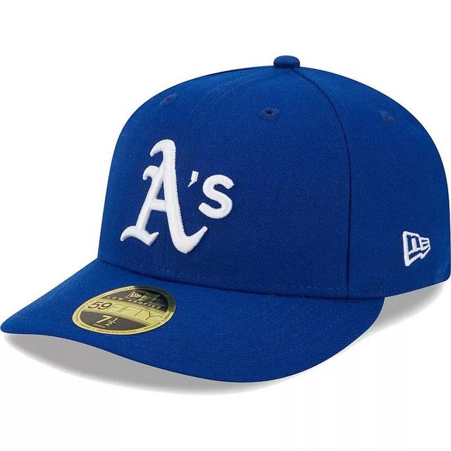 Mens New Era Royal Oakland Athletics White LogoLow Profile 59FIFTY Fitted Hat Product Image