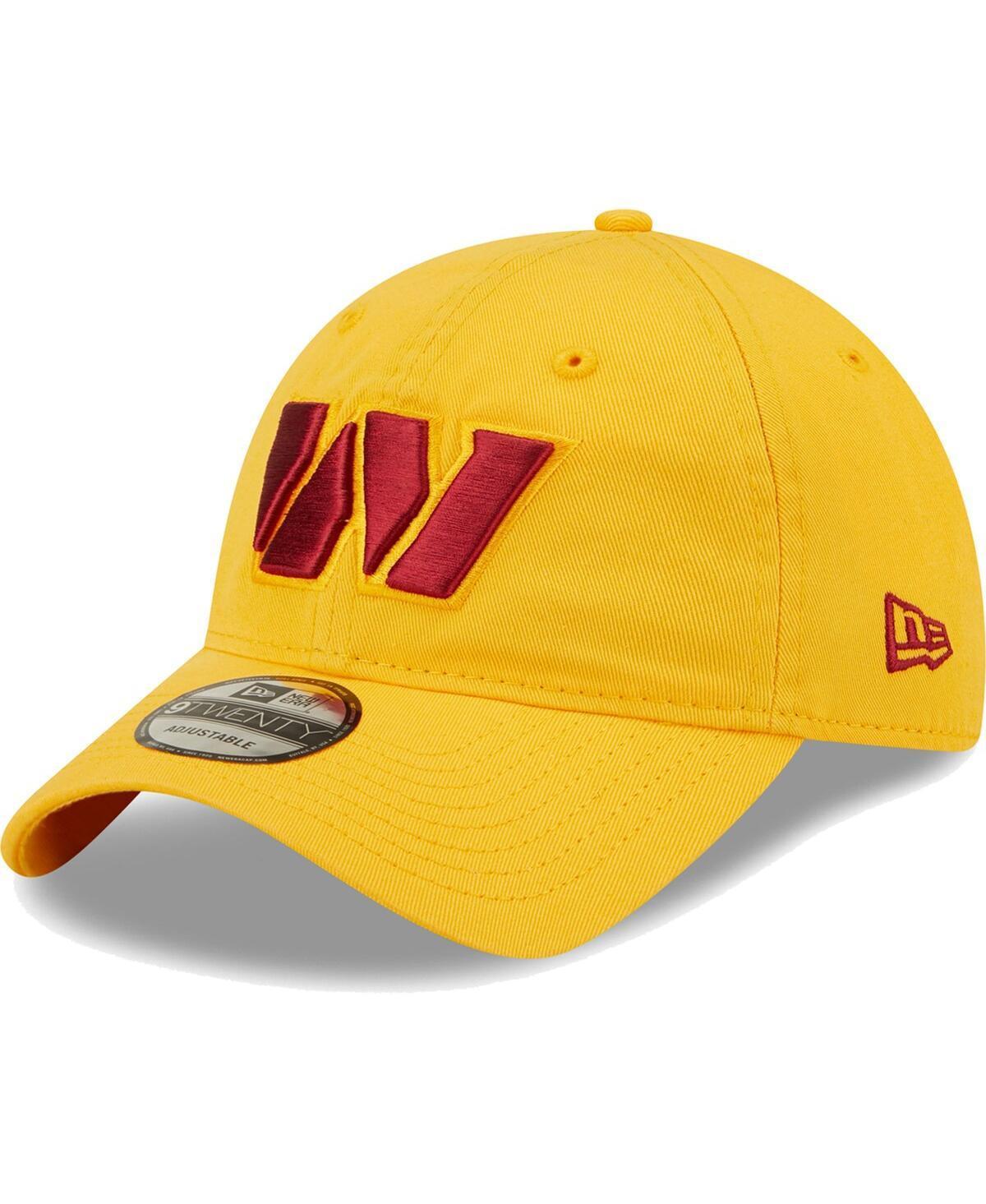 Mens New Era Gold Washington Commanders Icon Logo Core Classic 2.0 9TWENTY Adjustable Hat Product Image