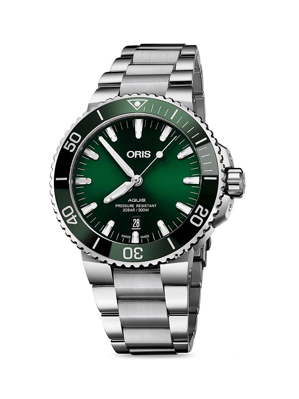 Aquis Date Stainless Steel Bracelet Watch Product Image