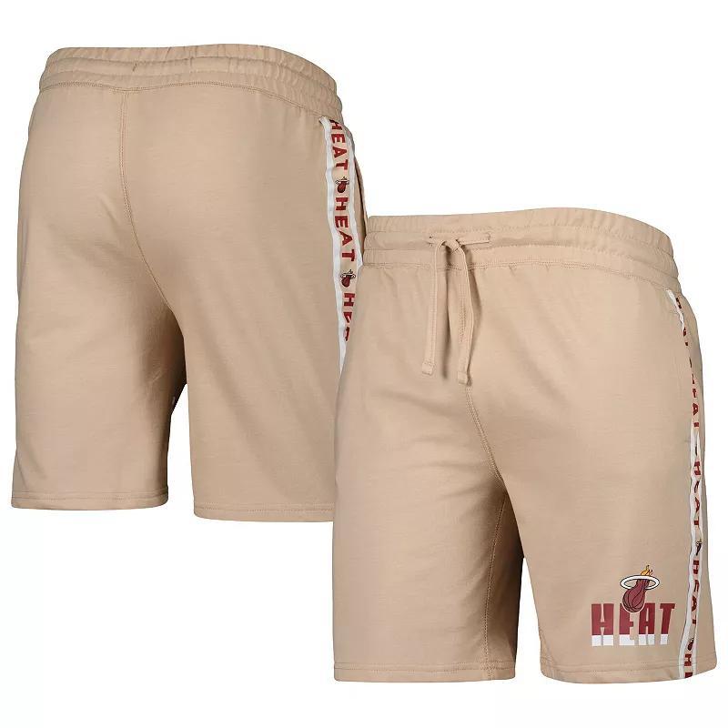 Mens Concepts Sport Tan Miami Heat Stripe Shorts Product Image