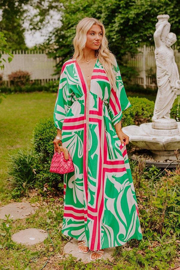 Sunshine and Sangrias Maxi Dress in Green Product Image