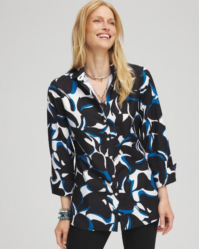 Women's No Iron Abstract Print Shirt Product Image