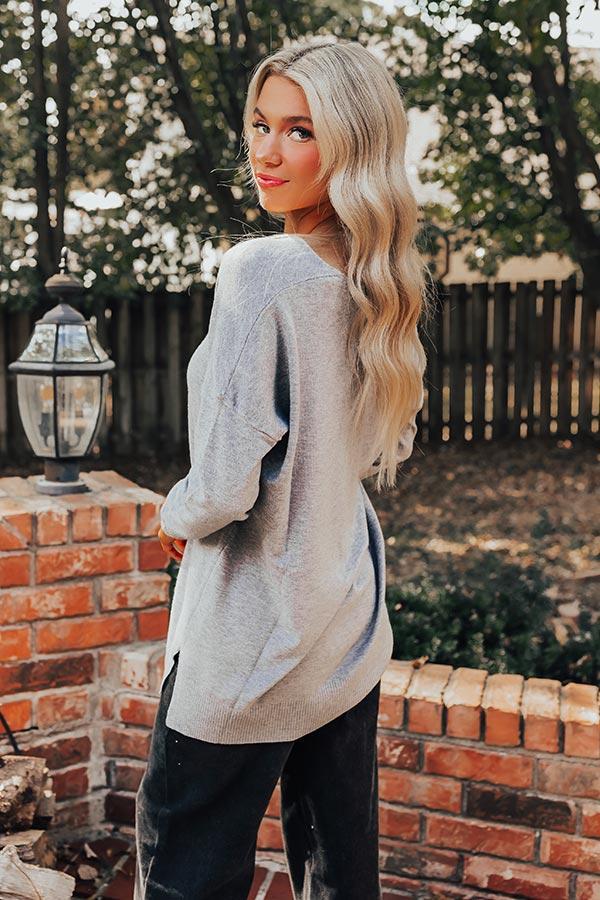 Fall Latte Shift Sweater in Grey Product Image