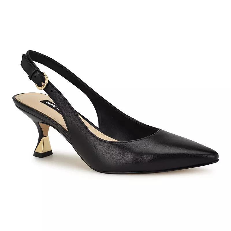 Nine West Womens Jannit Pointy Toe Slingback Dress Pumps Product Image