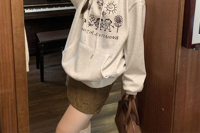 Cartoon Print Oversized Hoodie Product Image