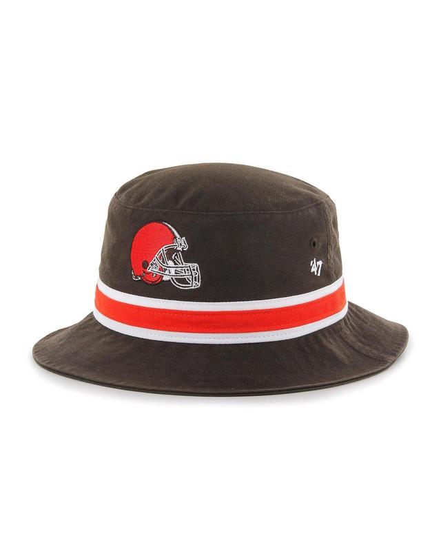 Mens 47 Brand Brown Cleveland Browns Logo Striped Bucket Hat Product Image