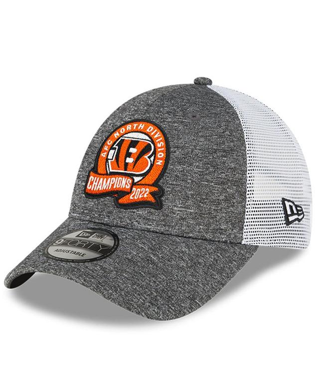 Mens New Era Heather Gray Cincinnati Bengals 2022 Afc North Division Champions Locker Room 9FORTY Adjustable Hat Product Image