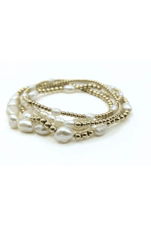 BAROQUE PATTERNED PEARL BRACELET IN 14K GOLD-FILLED Product Image