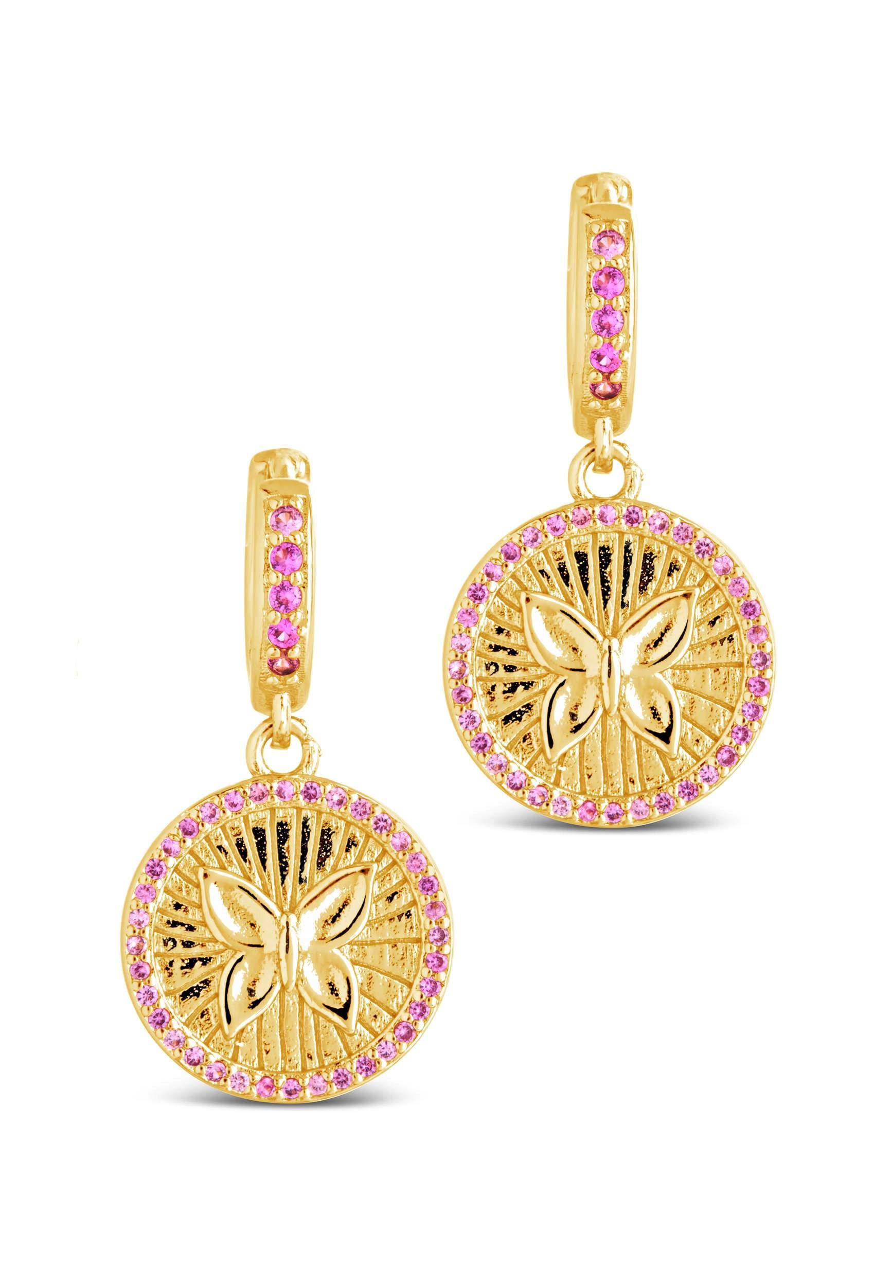  Bindi CZ Butterfly Hoop Earrings Product Image