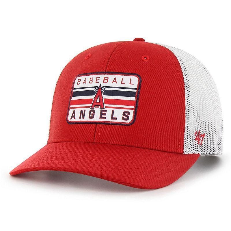 Mens 47 Red Los Angeles Angels Drifter Trucker Adjustable Hat Product Image