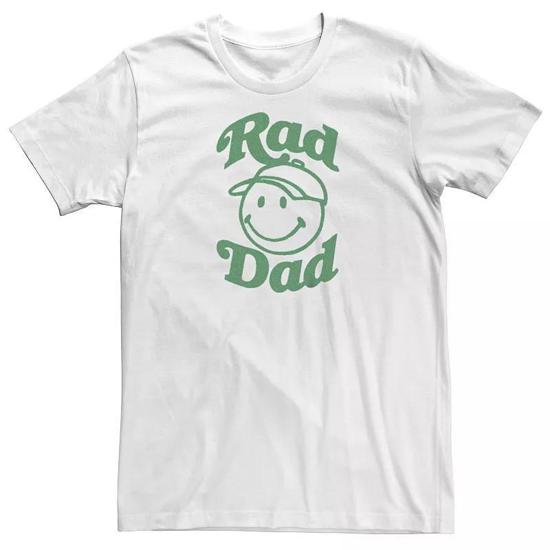 Mens Rad Dad Smiley Face With Cap Graphic Tee Product Image