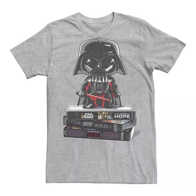 Mens Star Wars Darth Vader VHS Movies Graphic Tee Athletic Grey Product Image