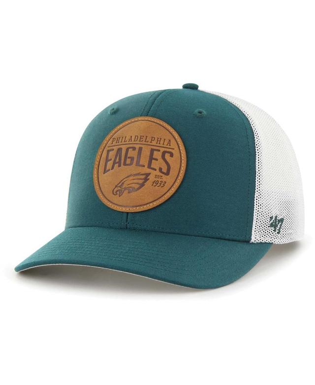 Mens 47 Brand Green Philadelphia Eagles Leather Head Flex Hat Product Image