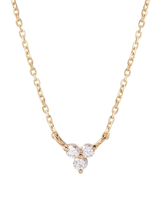 Womens Emery 14K Yellow Gold & 0.06 TCW Lab-Grown Diamond Pendant Necklace Product Image