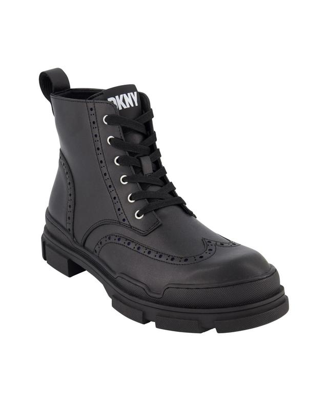 Dkny Mens Perforated Rubber Lug Sole Wingtip Boots Product Image