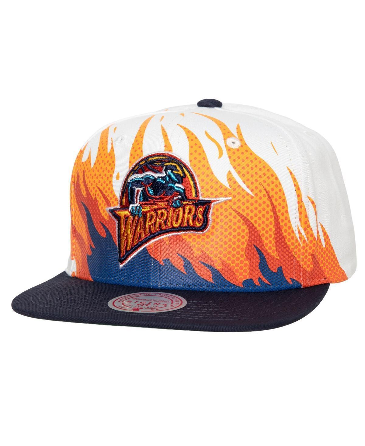 Mens Mitchell & Ness Golden State Warriors Hot Fire Snapback Hat Product Image