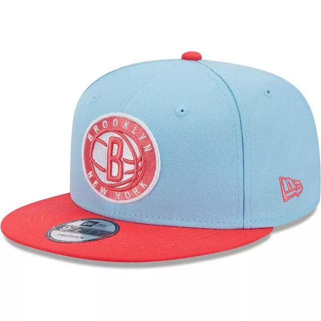 Mens New Era Powder Blue Brooklyn Nets 2-Tone Color Pack 9FIFTY Snapback Hat - Powder Blue Product Image