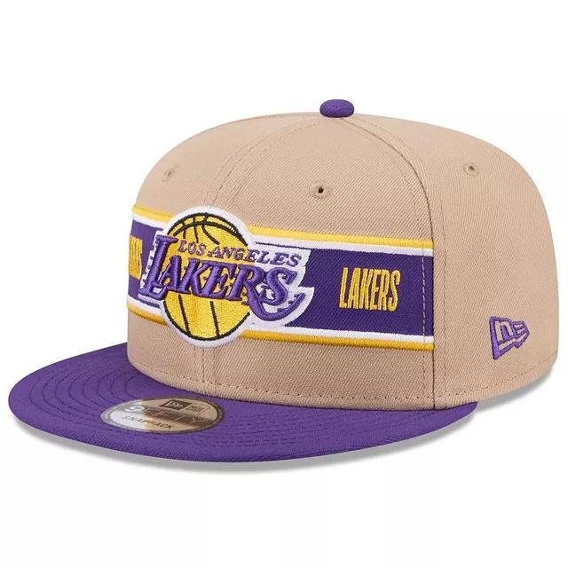 Mens New Era Tan/Purple Los Angeles Lakers 2024 NBA Draft 9FIFTY Snapback Hat Product Image