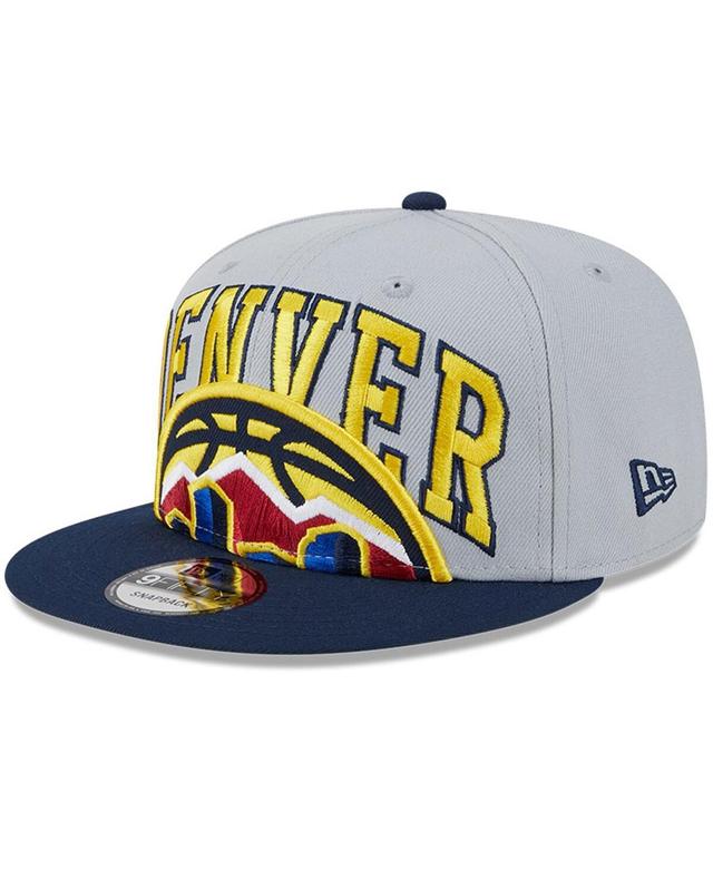 Mens New Era Gray/Navy Denver Nuggets Tip-Off Two-Tone 9FIFTY Snapback Hat, Grey Product Image