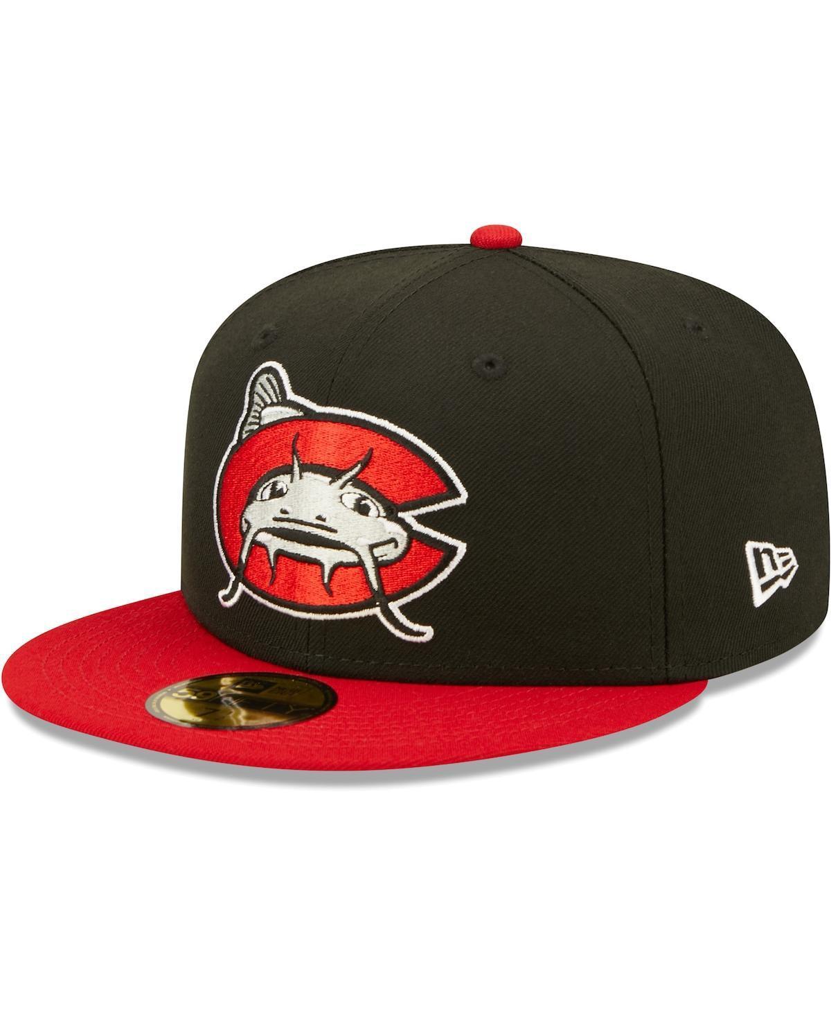 Mens New Era Black Carolina Mudcats Authentic Collection Team Home 59FIFTY Fitted Hat Product Image