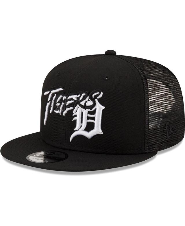 Mens New Era Black Detroit Tigers Street Trucker 9FIFTY Snapback Hat Product Image