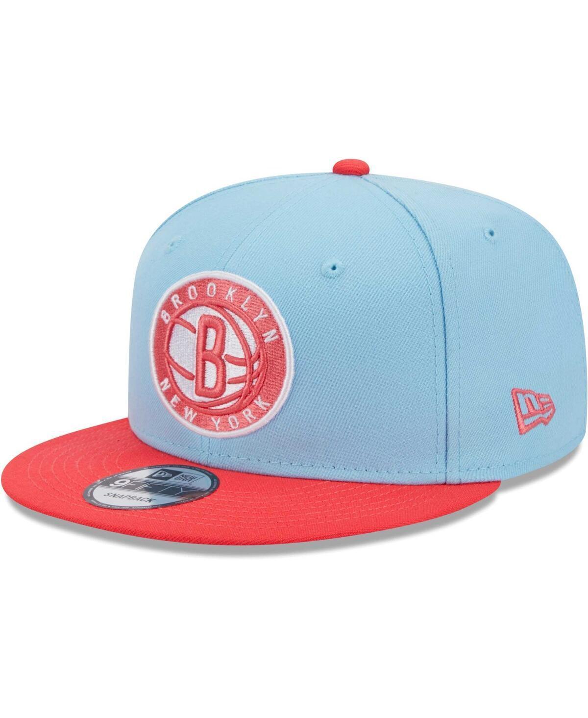 Mens New Era Powder Blue Brooklyn Nets 2-Tone Color Pack 9FIFTY Snapback Hat - Powder Blue Product Image