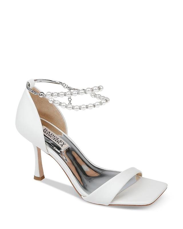 Badgley Mischka Womens Loretta Ankle Strap Embellished High Heel Pumps Product Image