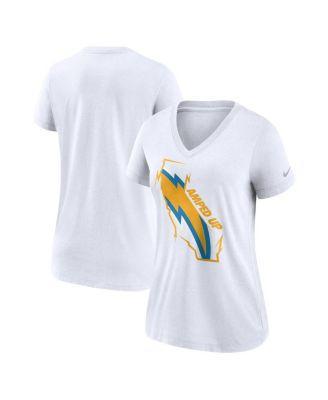 Womens Nike White Los Angeles Chargers Hometown Collection Tri-Blend V-Neck T-shirt Product Image