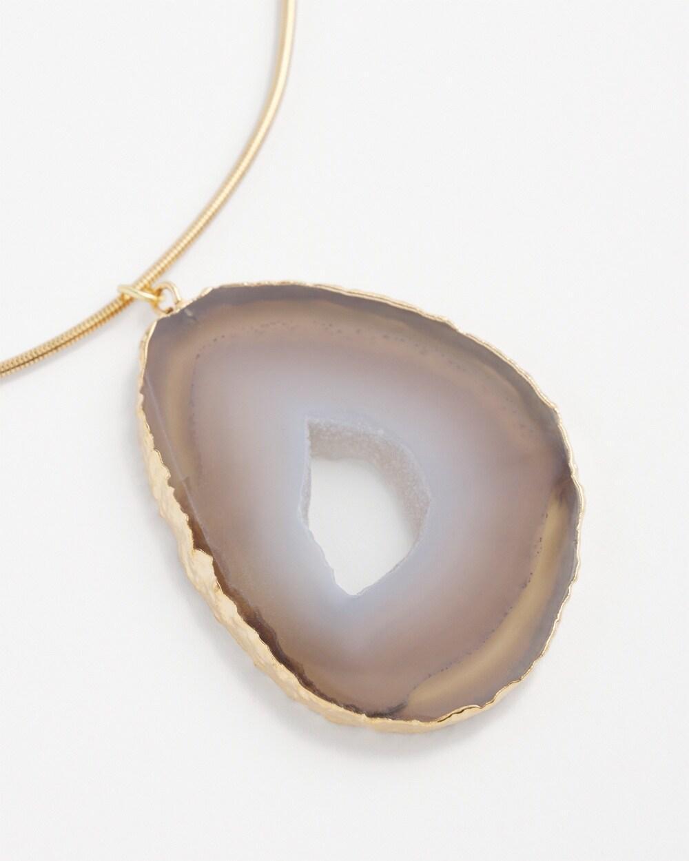 Agate Stone Collar Necklace Product Image