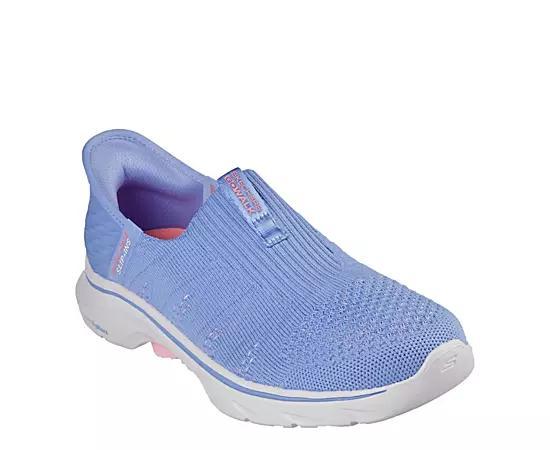 Skechers Womens Go Walk 7- City Lights Casual Walking Sneakers - Purple Product Image