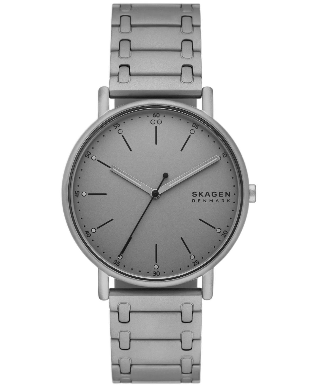 Skagen Mens Signatur Three Hand Gray Stainless Steel Watch 40mm Product Image