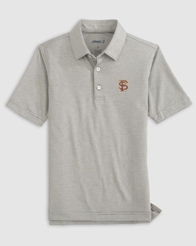 johnnie-O Florida State University Lyndonn Jr. Striped Jersey Performance Polo - Baseball Logo Product Image