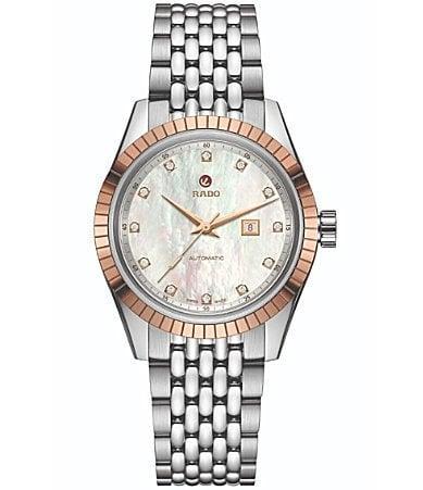 RADO Mens HyperChrome Classic Automatic Diamonds Stainless Steel Bracelet Watch Product Image