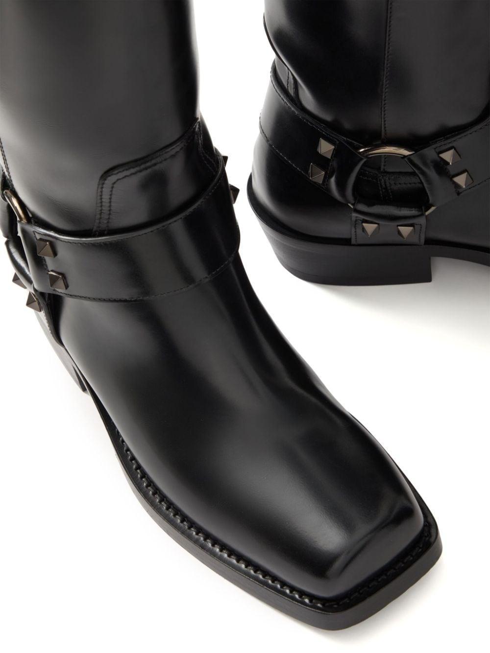 Valentino Garavani Womens Rockstud Biker Boots Product Image